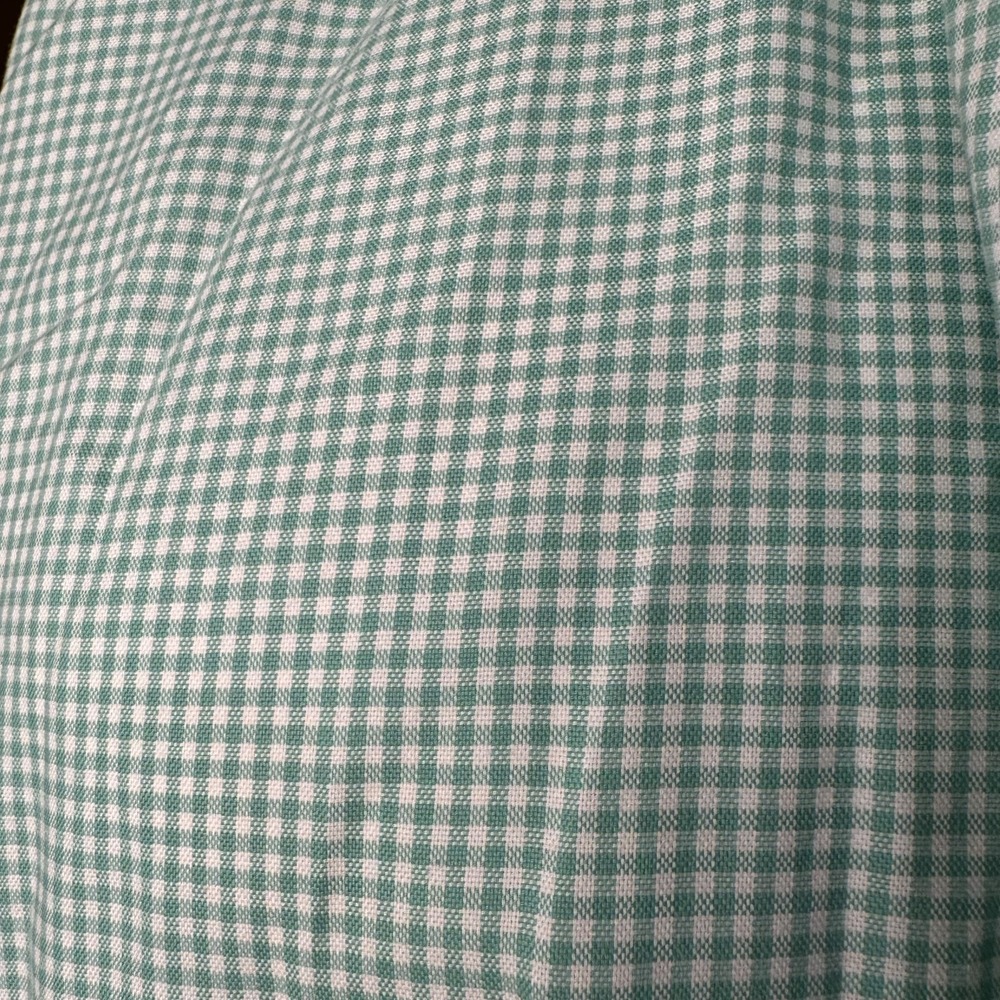 Peter Millar Crown Finish White Green Gingham Button-Down Shirt Size XL - Picture 7 of 10